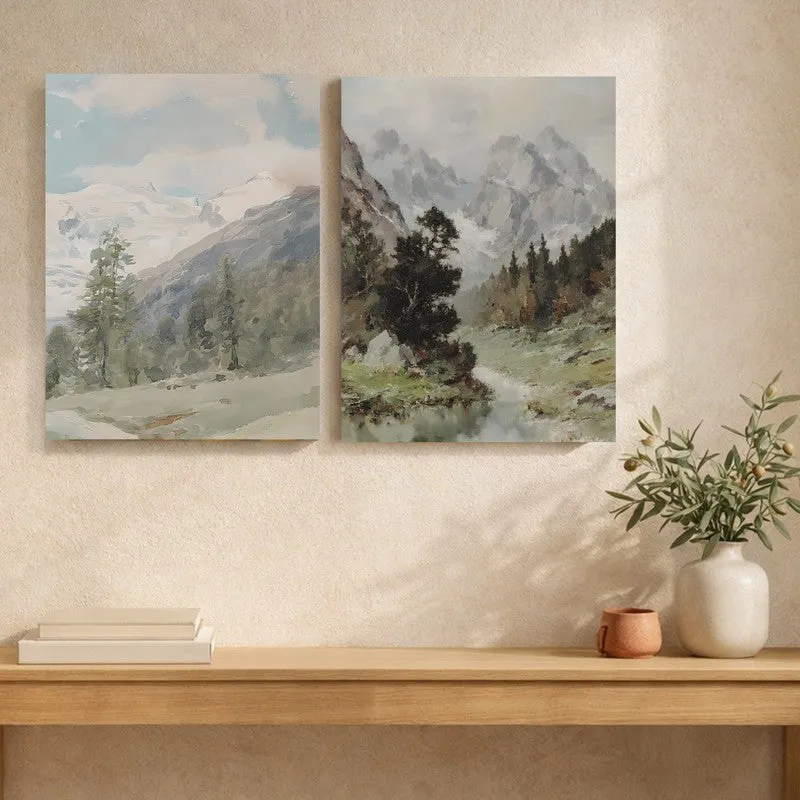 Whispering Hillscape Canvas Wall Art - Set of Two media 6