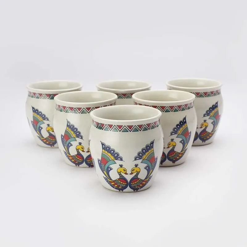 Mor Ceramic Tea Cup (180 mL Each) - Set of Six media 5