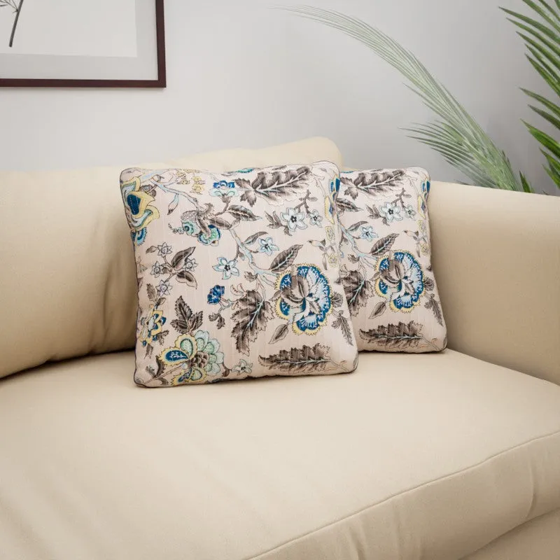 Petal Gardenia Cotton Cushion Covers - Set Of Two media 5