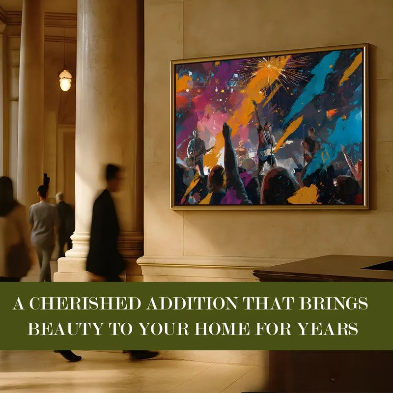 Amplified Nights Canvas Wall Painting With Frame media 7