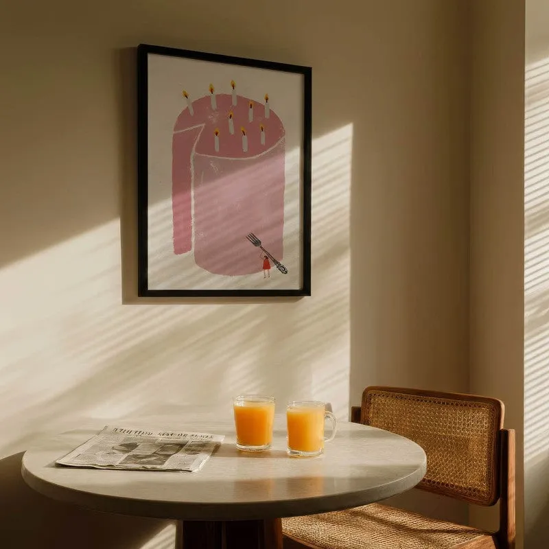 Sweet Slice Archival Canvas Wall Art - Black media 5