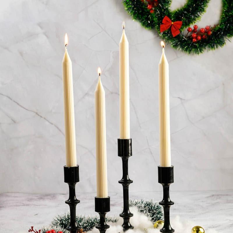 Set of 4 Guidance Taper Candles - Cinnamon Roll Scented media 5