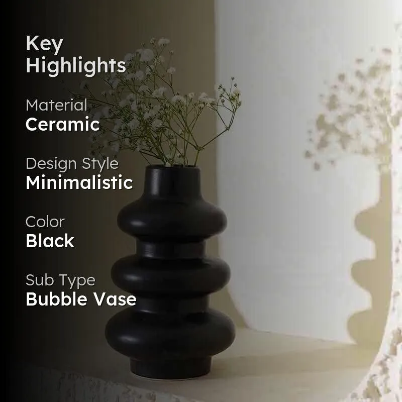 Oh So Bubbly Vase - Black media 2