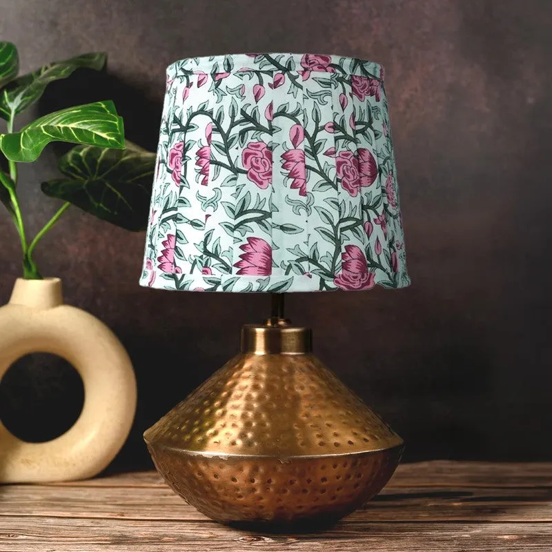 Garden Bloom Metal Base Cotton Table Lamp - Multicolor media 3