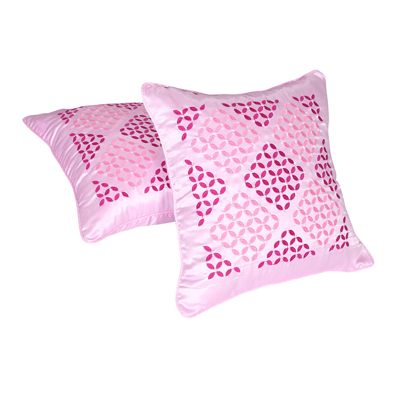 Argyle Dots Embroidered Cushion Cover - Set Of Two media 4