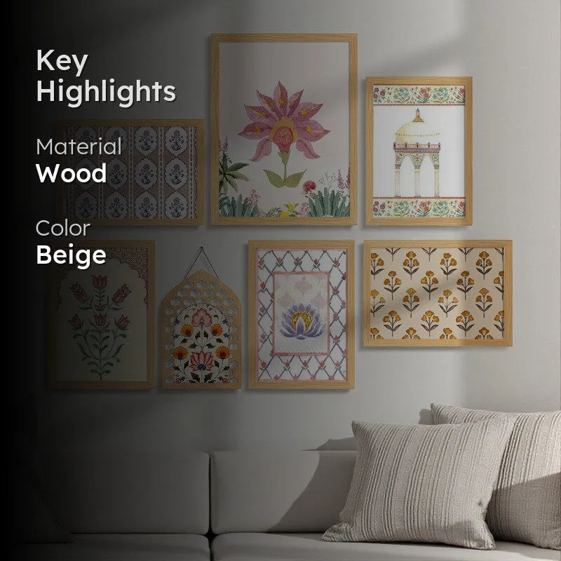 Mughal Floria Wall Art - Set Of Seven media 2