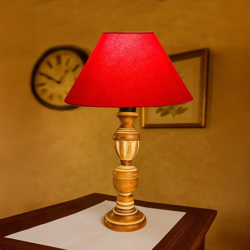 Zenrae Muse Wooden Table Lamp - Red media 3
