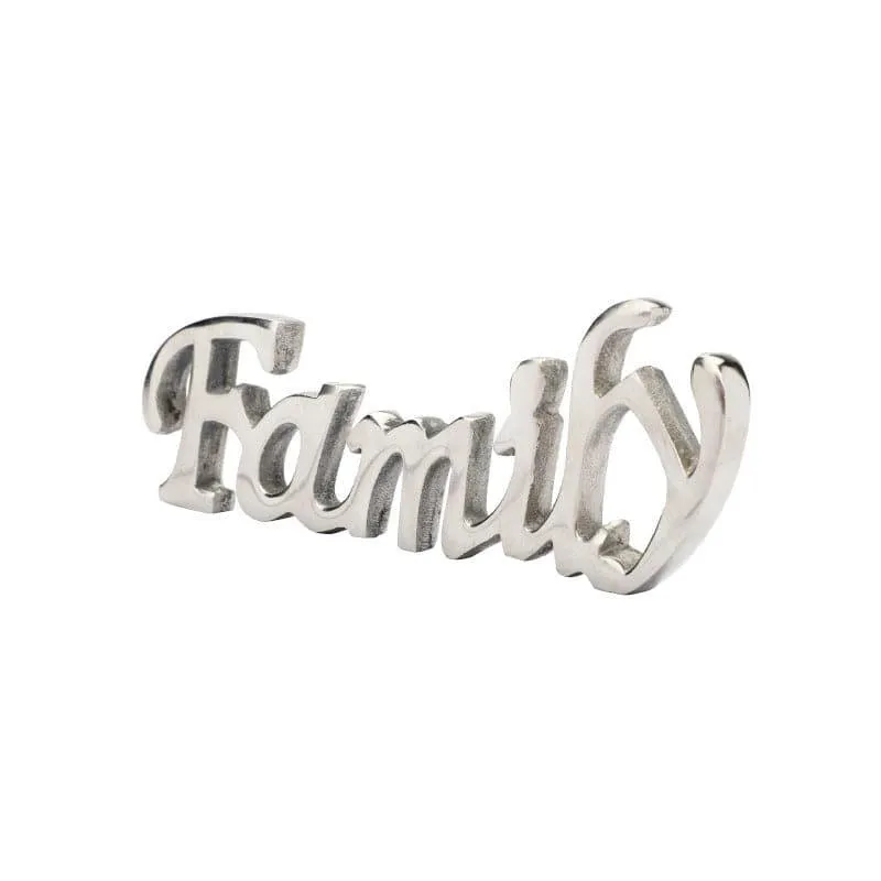 Family Forever Typography Showpiece - Silver media 4