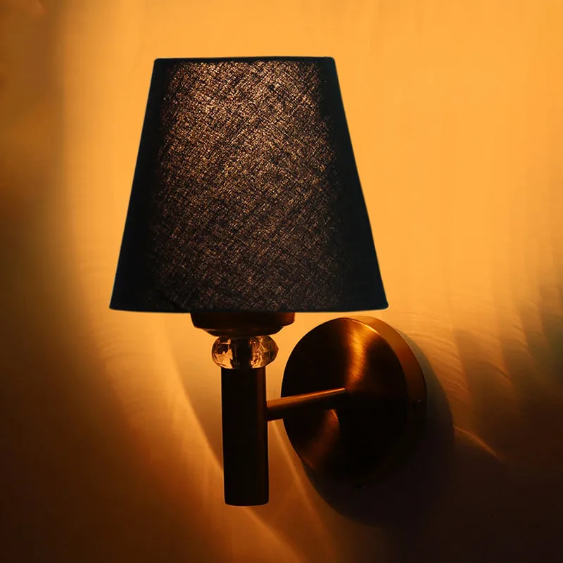 Aquilla Steel & Cotton Wall Lamp - Black media 5