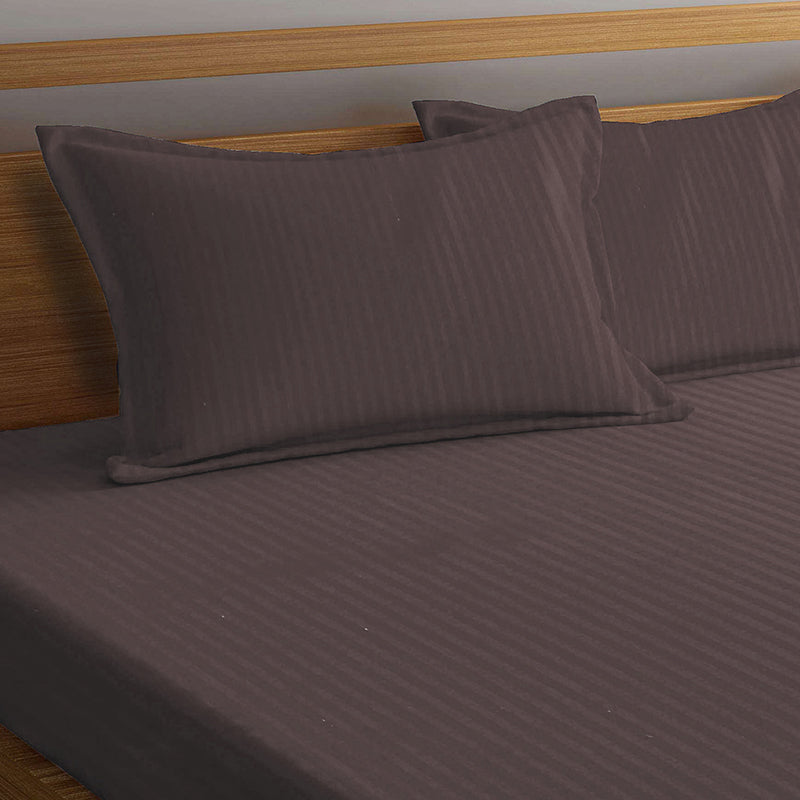 Onyx Stripes Bedsheet (Brown) - 150 GSM media 5