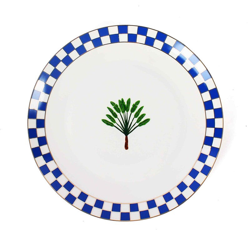 Artisan Pattern 24k Gold Brushed Dinner Set (Blue,White)- 20 Piece Set media 5