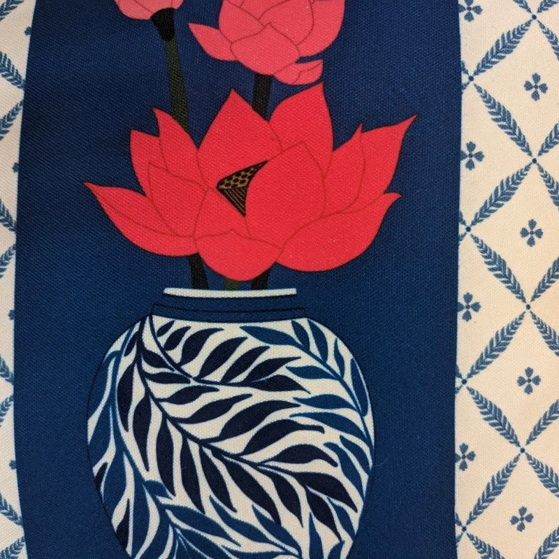 Indigo Pottery Cushion Cover media 3