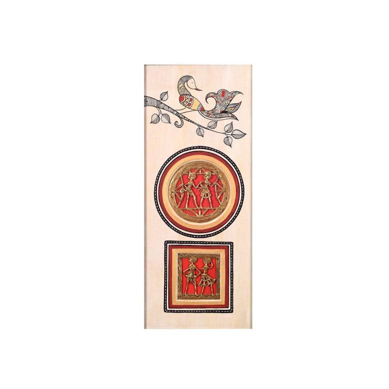 Mayoor Dhokra Wooden & Brass Wall Accent media 4
