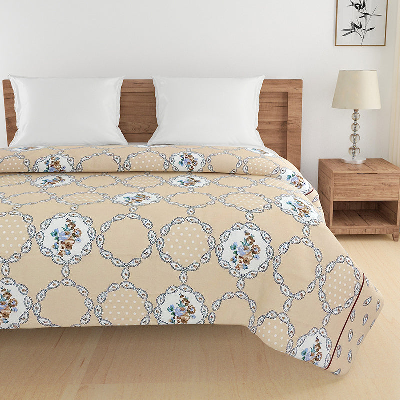 Swayam Rose Grove Cotton Comforter (Beige) - 150 GSM media 3
