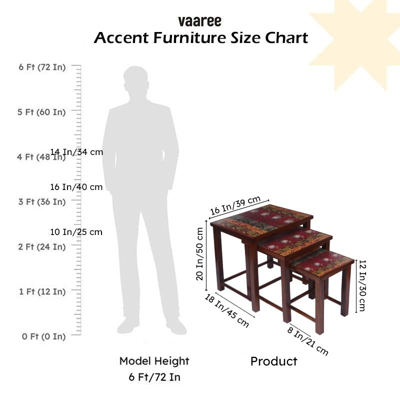 Ethno Motif Side Table - Set Of Three media 14