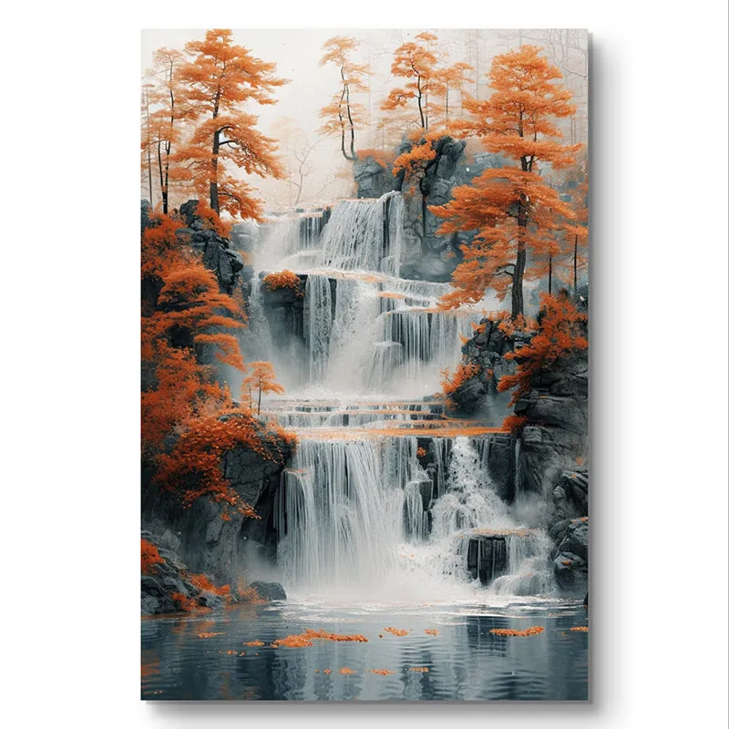 Autumn Cascades Canvas Wall Painting media 3