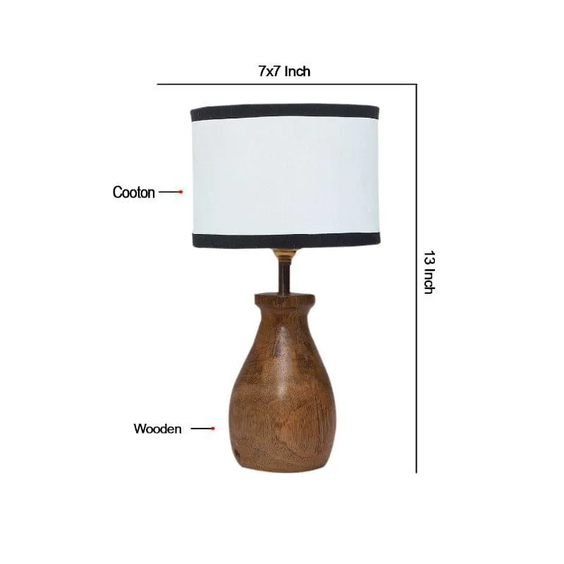 Sheldo Pora Fabric Table Lamp - White,Brown media 5