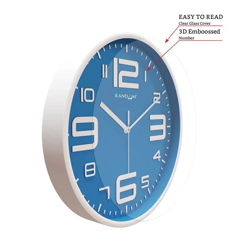 Urban Edge Silent Wall Clock - Blue media 4