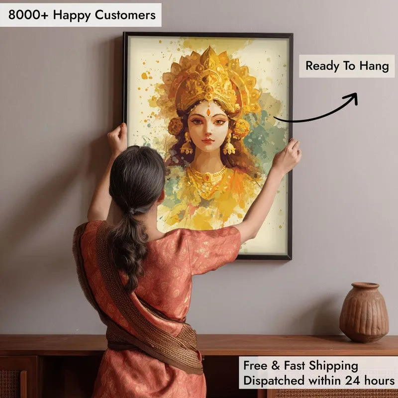 Soothing Aura Maa Durga Archival Paper Wall Art media 5