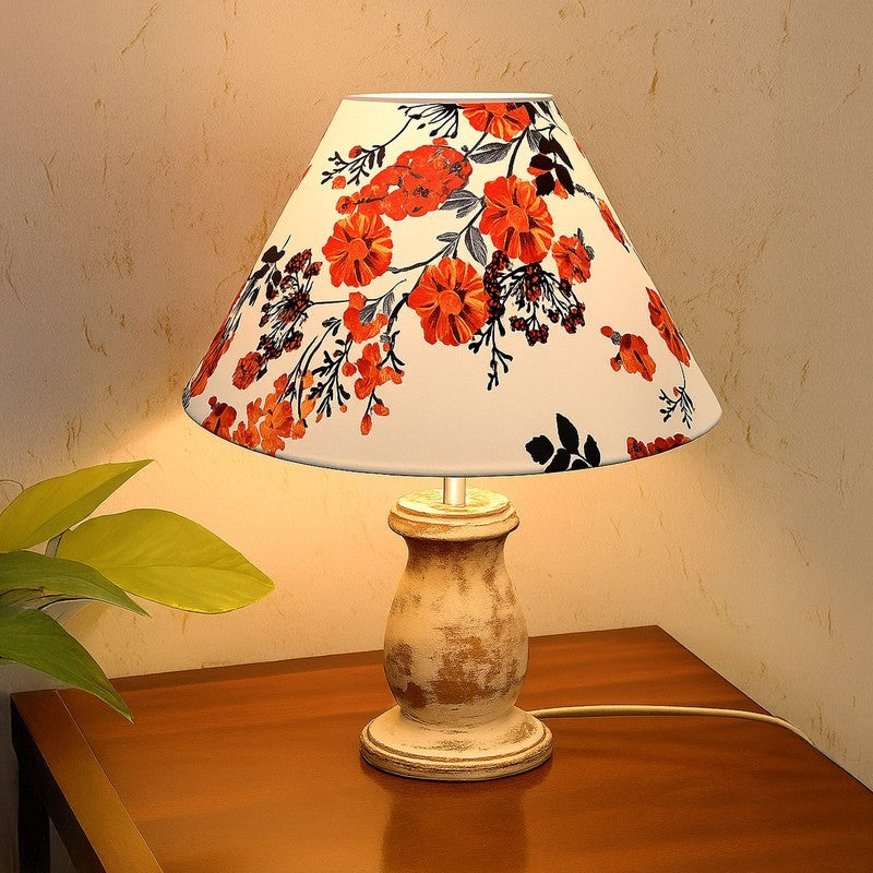 RadiantAura Stylish Wooden Table Lamp - Multicolor