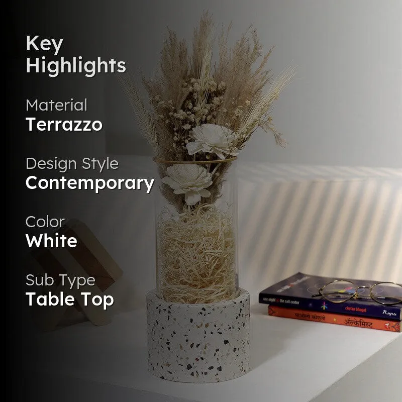 Opaline Grace Accent Terrazzo Decor Vase media 2