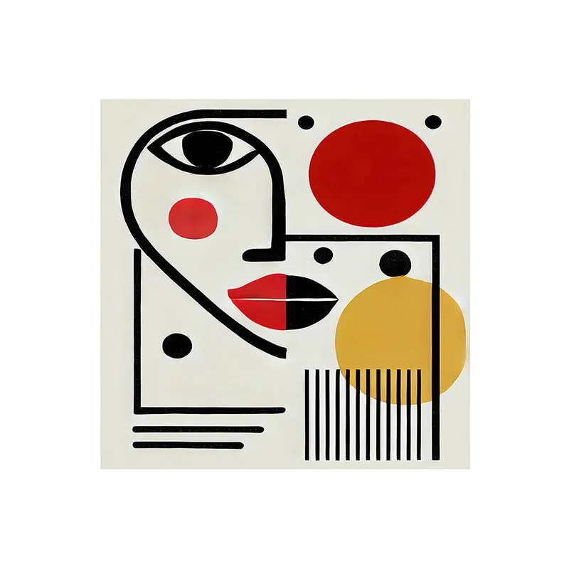 Geometric Woman Wall Painting media 4