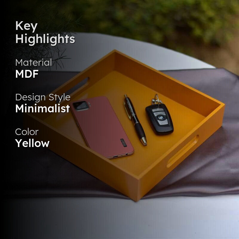 Pristine Preto Serving Tray - Mustard media 2