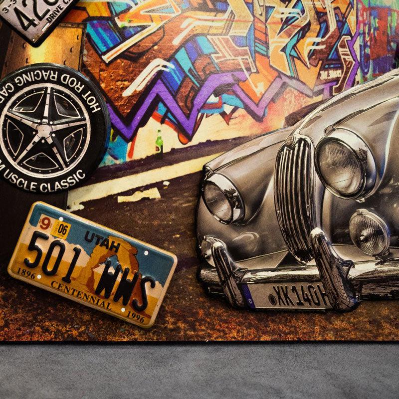 Jaguar Xk140 Wood & Metal Wall Accent media 3