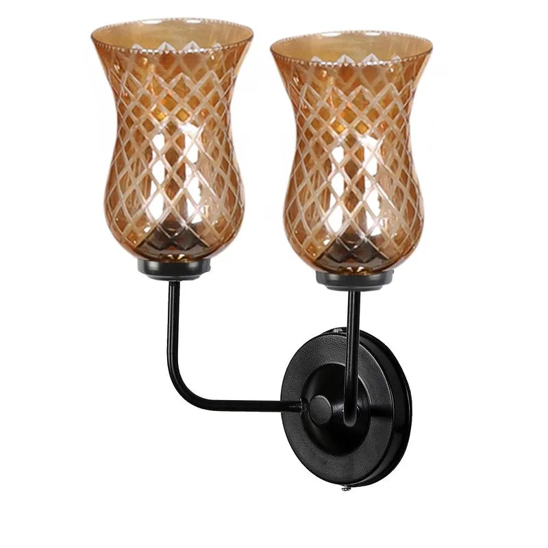 Honey Glow Dual Base Glass Wall Lamp media 8