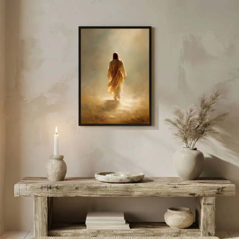 Divine Journey of Jesus Christ Archival Paper Wall Painting With Black Frame media 3