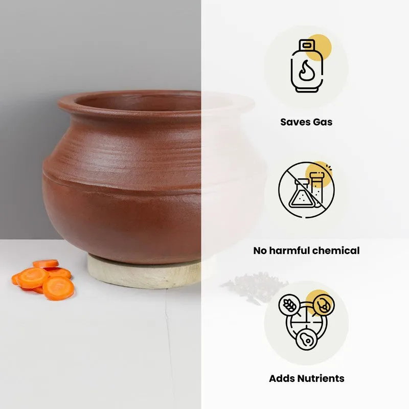 Kalikasan Rice Clay Pot Brown 3000 mL / 9 Inches media 5