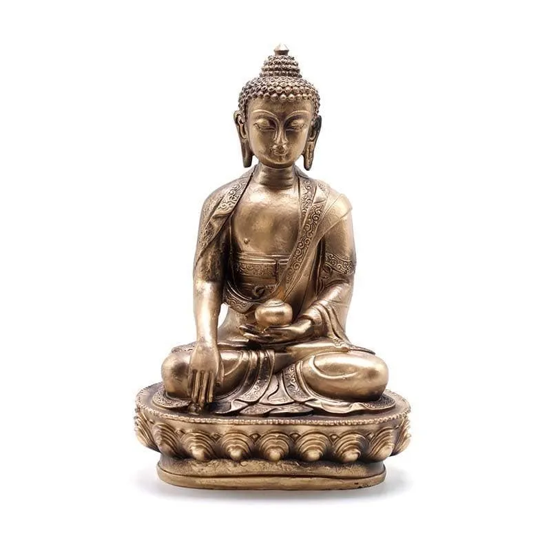 Buddha In Mudra Statue- Bronze media 5