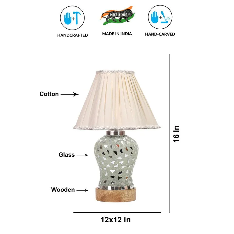 Liora Pleated Wooden Table Lamp - Multicolor media 9