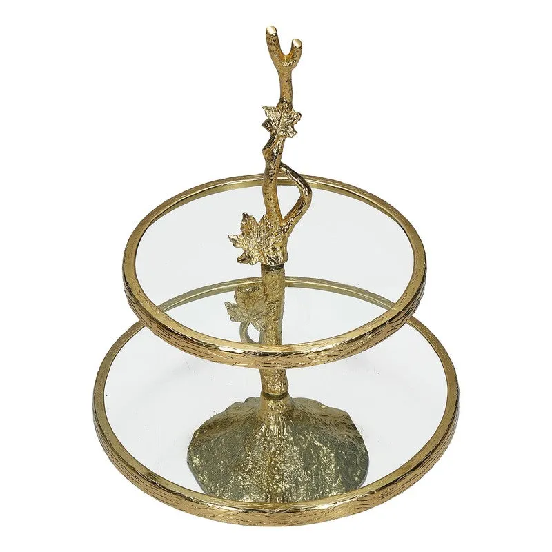 Golden Leaf Two Tiered Cake Stand media 4
