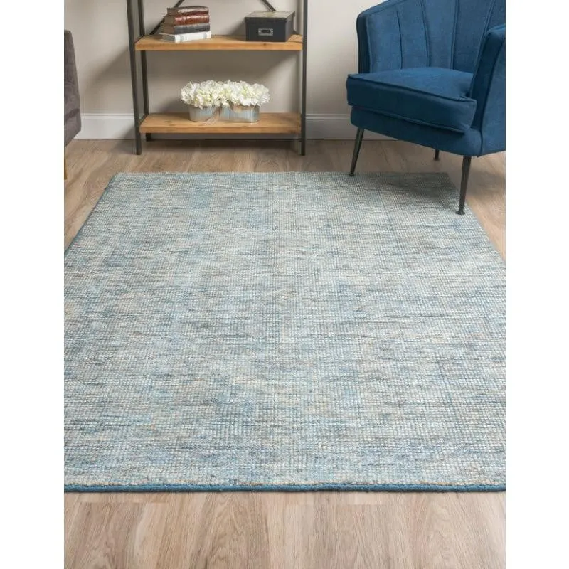 Thread Tale Hand Woven Wool Rug - Denim Blue media 3