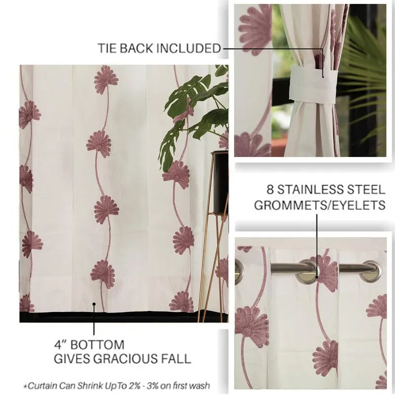 Aarohi Cotton Curtain - Mauve media 6