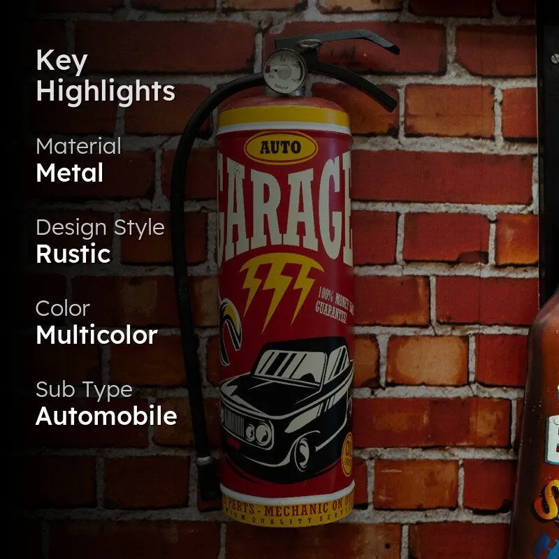 Auto Garage Extinguisher Metal Wall Accent media 2