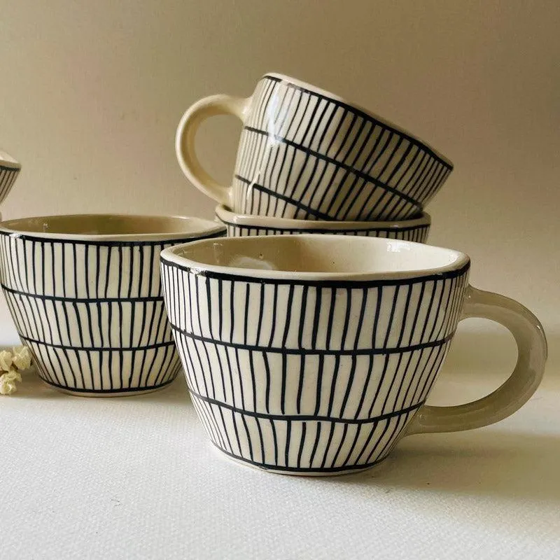 Marta Ceramic Coffee Mug (240 mL Each) - Set of Six media 4