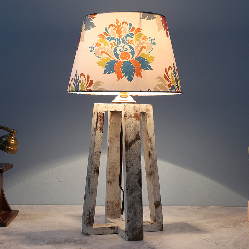 Nordlys Prism Printed Mango Wood Table Lamp - Multicolor