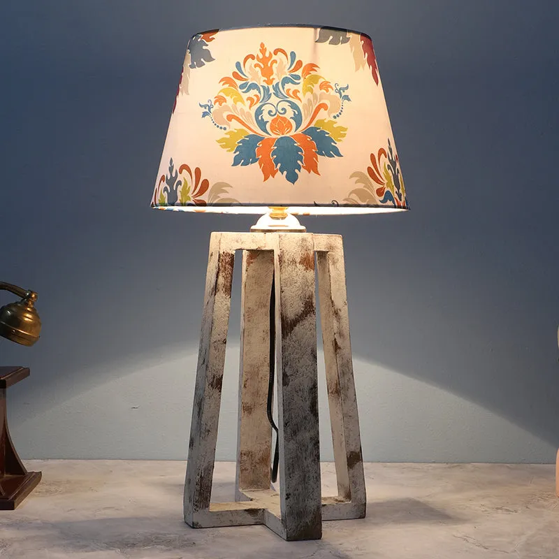 Nordlys Prism Printed Mango Wood Table Lamp - Multicolor media 1