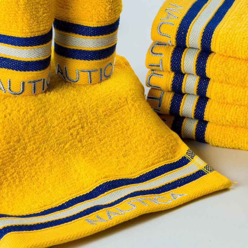 Nautica Dove Down Cotton Face Towel (Yellow) - Set Of Eight media 3