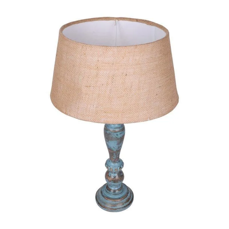 Amaya Fabric Table Lamp - Beige,Blue media 3