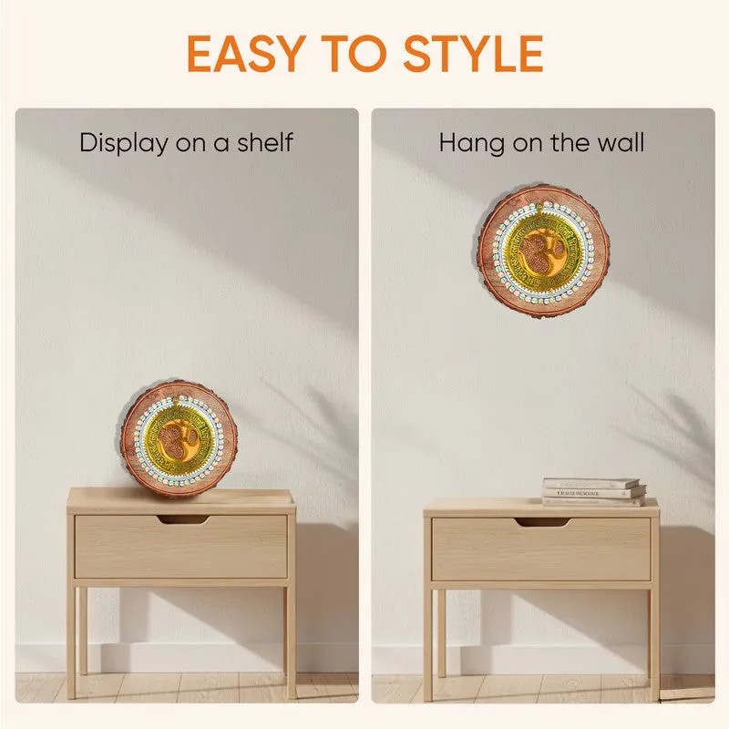 Omm Mandala Round Mango Wood Wall Accent media 8