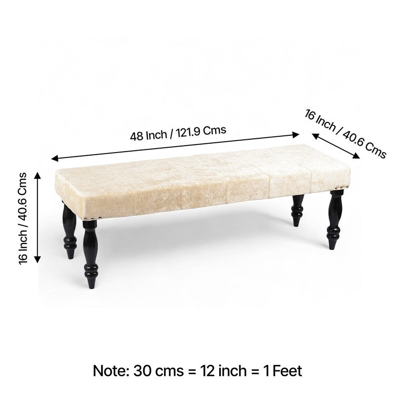 Aximo Sheesham Wooden Bench - Beige media 11