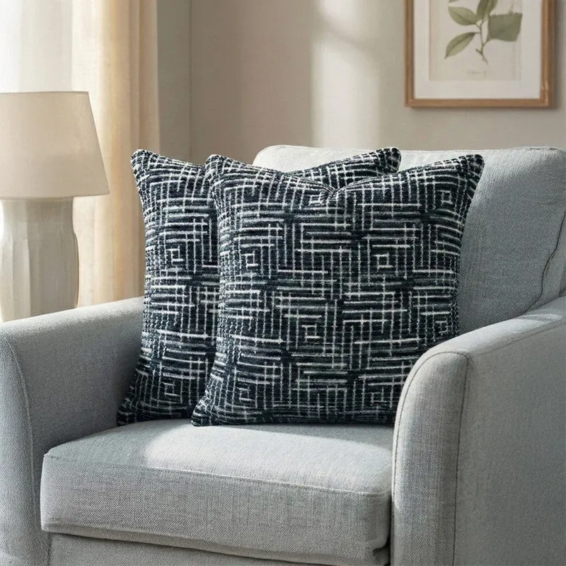 GeoMirage Cushion Cover (Black) - Set Of Two media 1