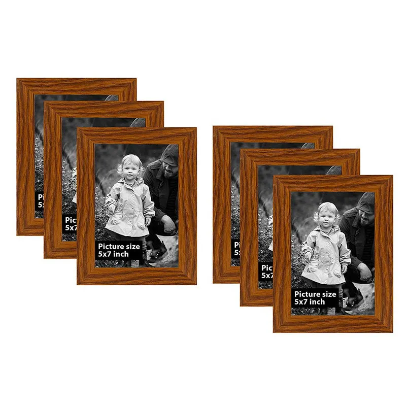 Willow Charm Rectangle Photo Frame (Brown) - Set Of Six media 4