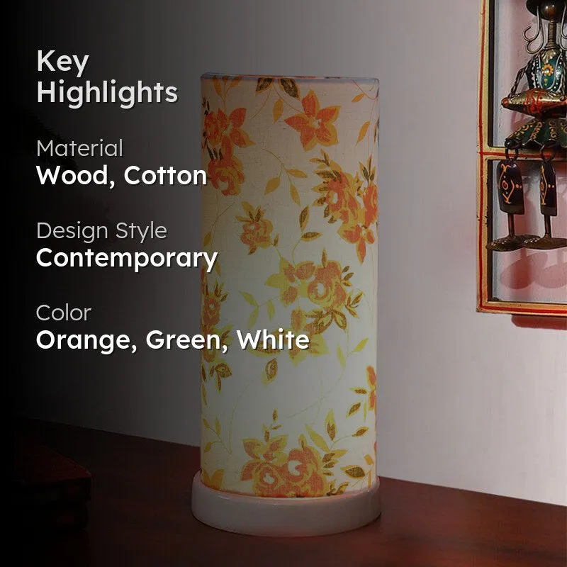Ibis Esto Tower Wooden Table Lamp - Orange media 2