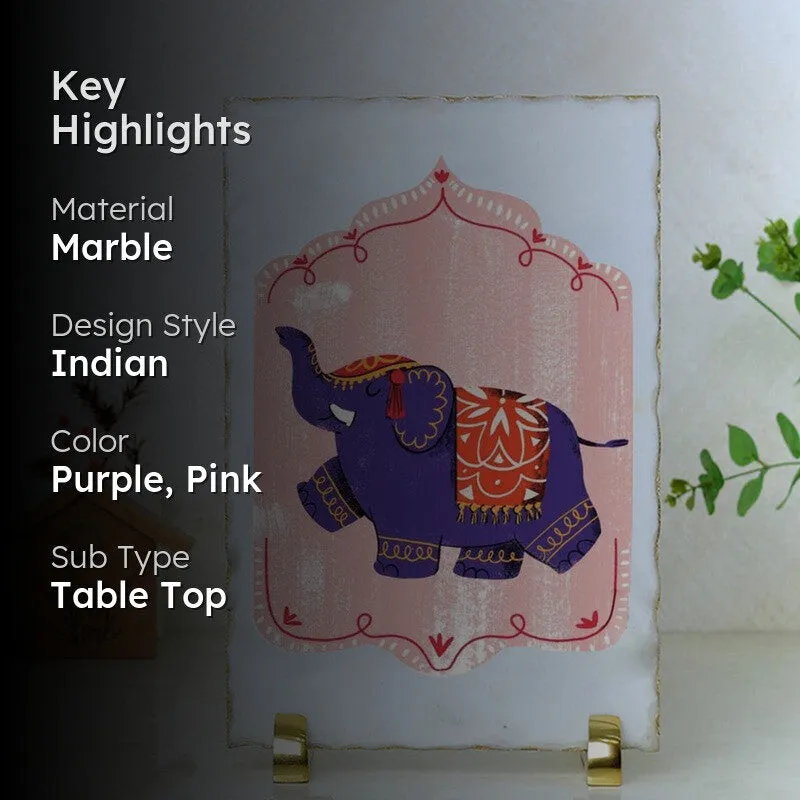 Rajwadi Hathi Marble Showpiece media 2
