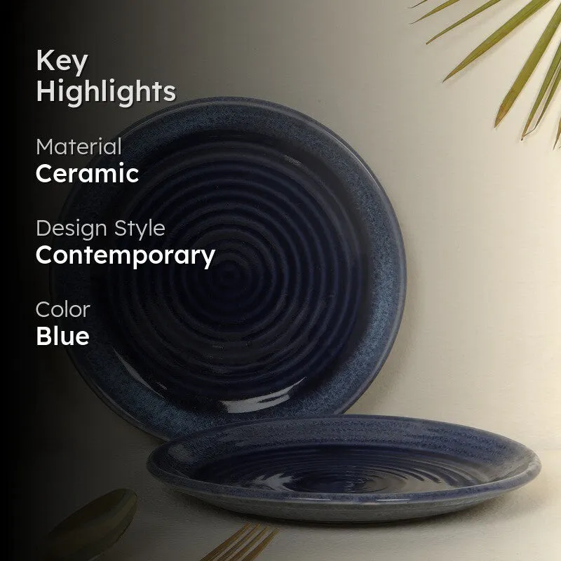 Feastrella Ceramic Quarter Plate (Blue) - Set Of Two media 2