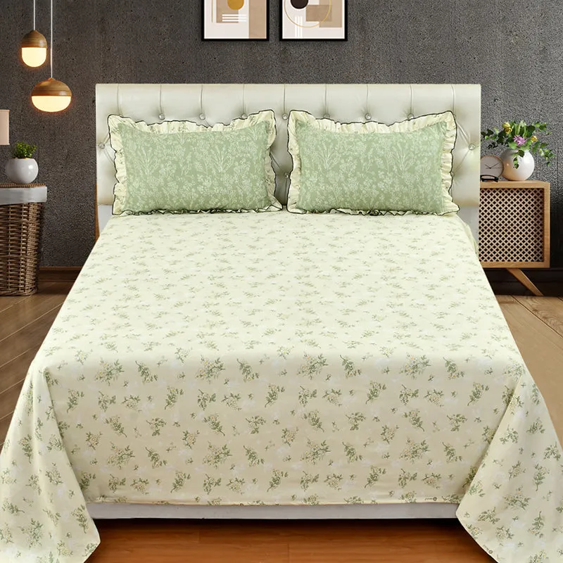 Heneri Floral Microfiber Microfiber Bedsheet - 150 GSM media 1